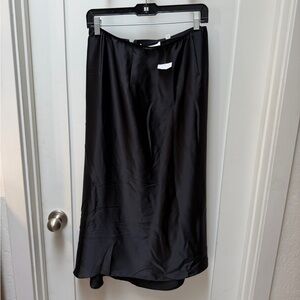 Vince Black Maxi Saten Skirt size 4